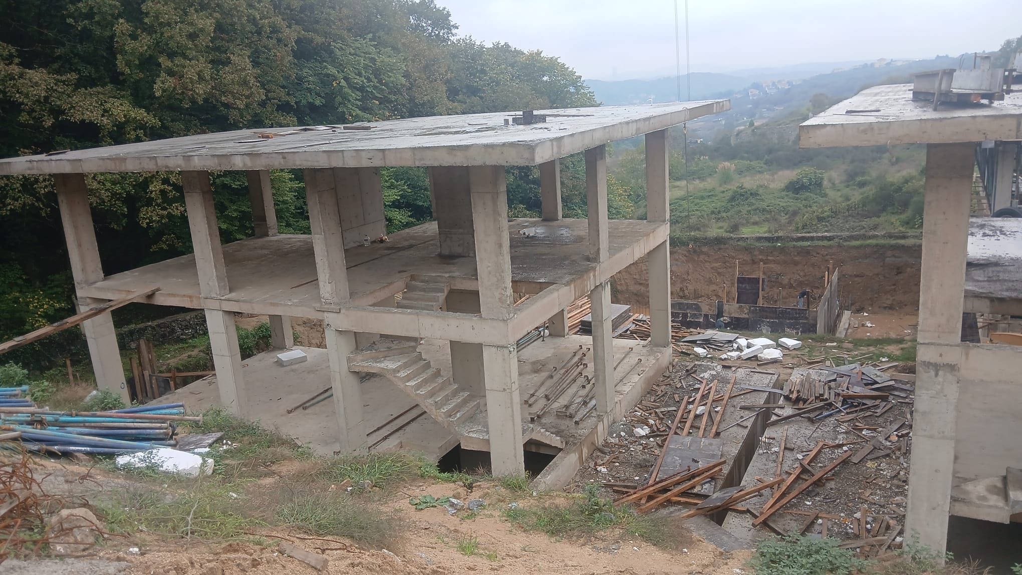 Kavacık şantiyesinden · Betonarme yapı görünümü